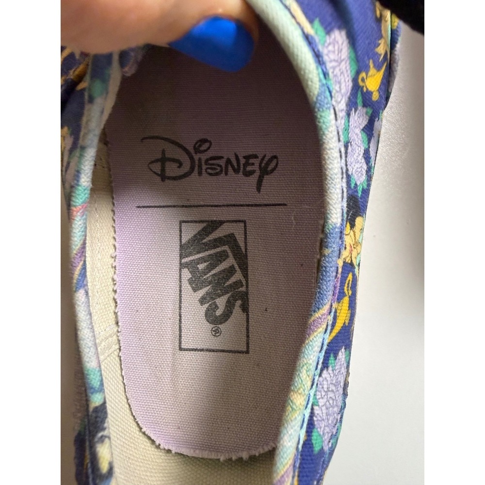 Disney x Vans Authentic Princess Jasmine Purple Floral Sneakers W 7 M 5.5 - Picture 10 of 11